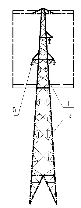 Compact composite material power transmission line tower