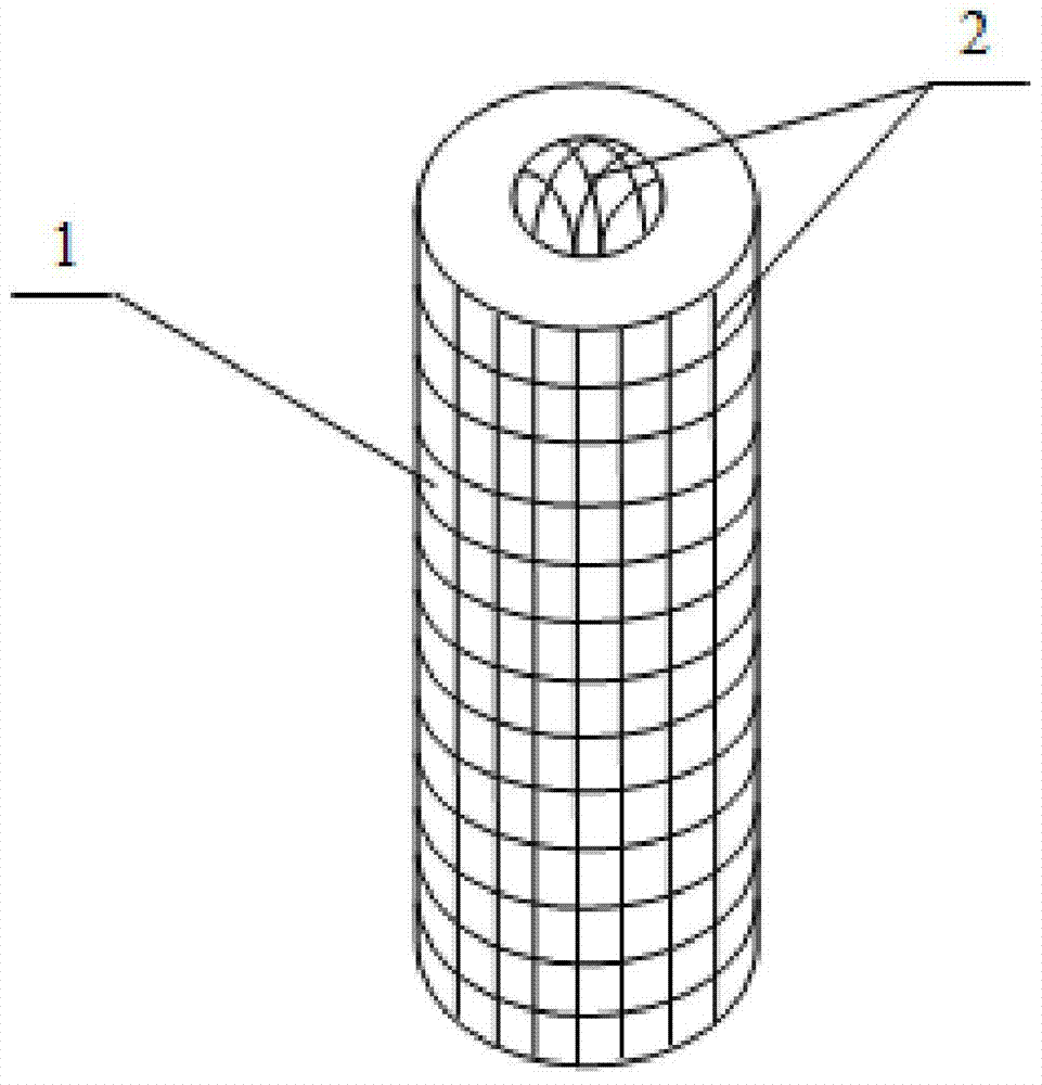 Lithium ion adsorption column and preparation method thereof