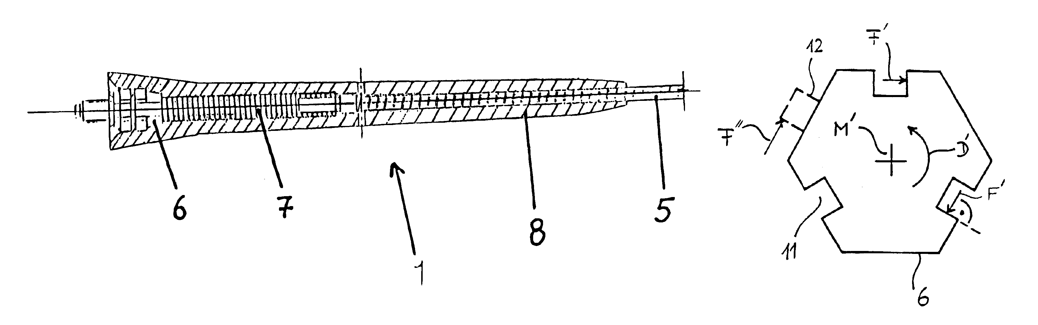 Detachable jacketed antenna with jacket rotation prevention feature