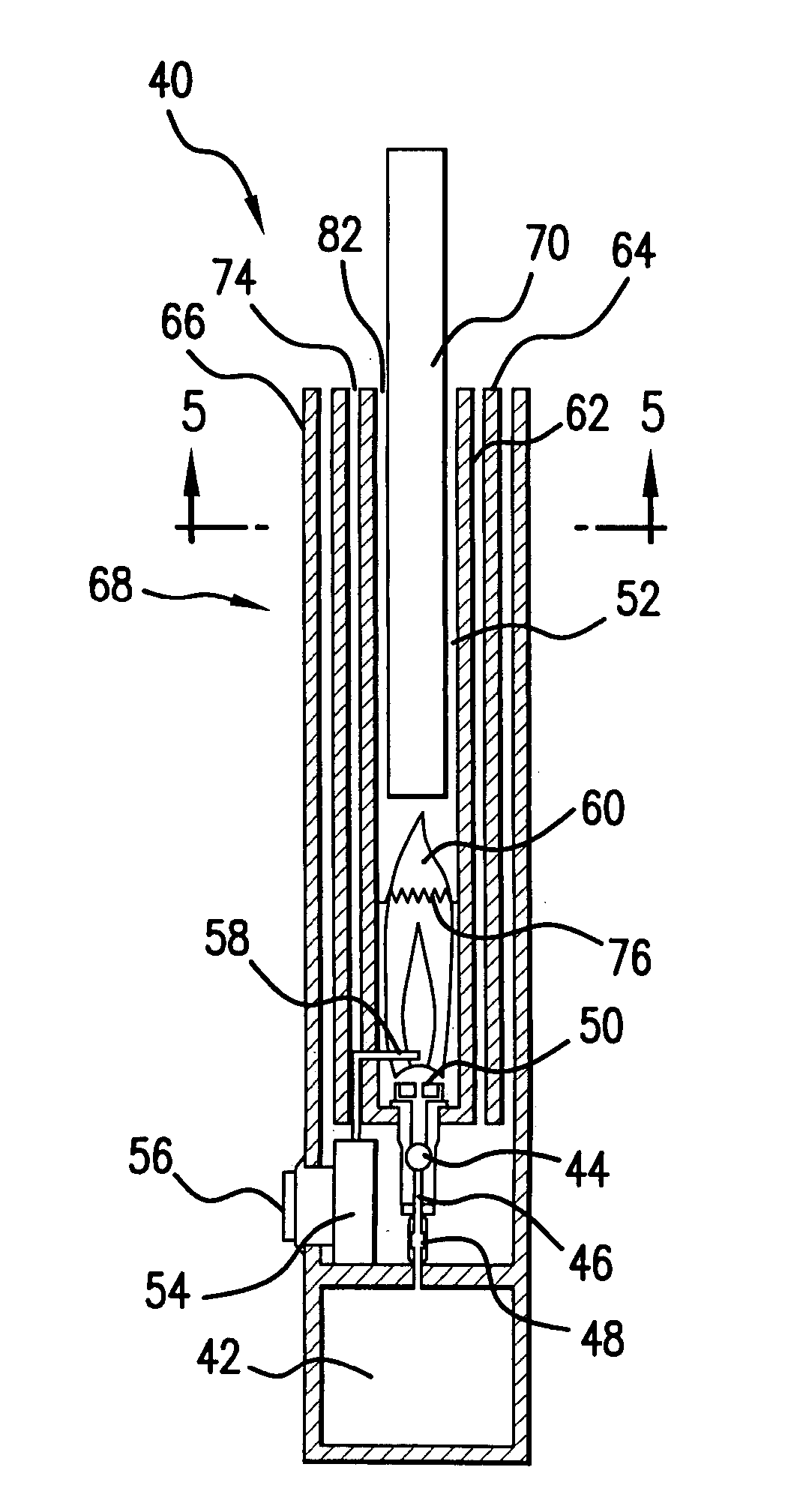 Cigarette lighter with improved safety properties