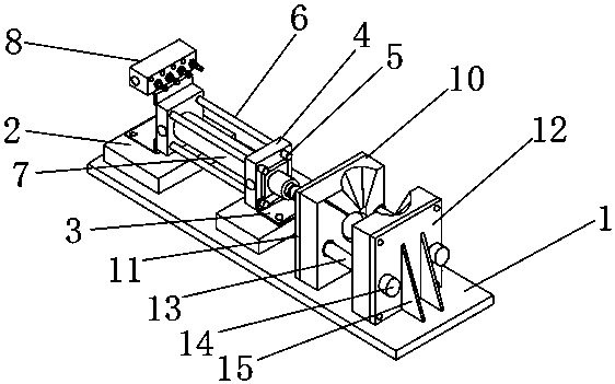 Red wooden chair machining device