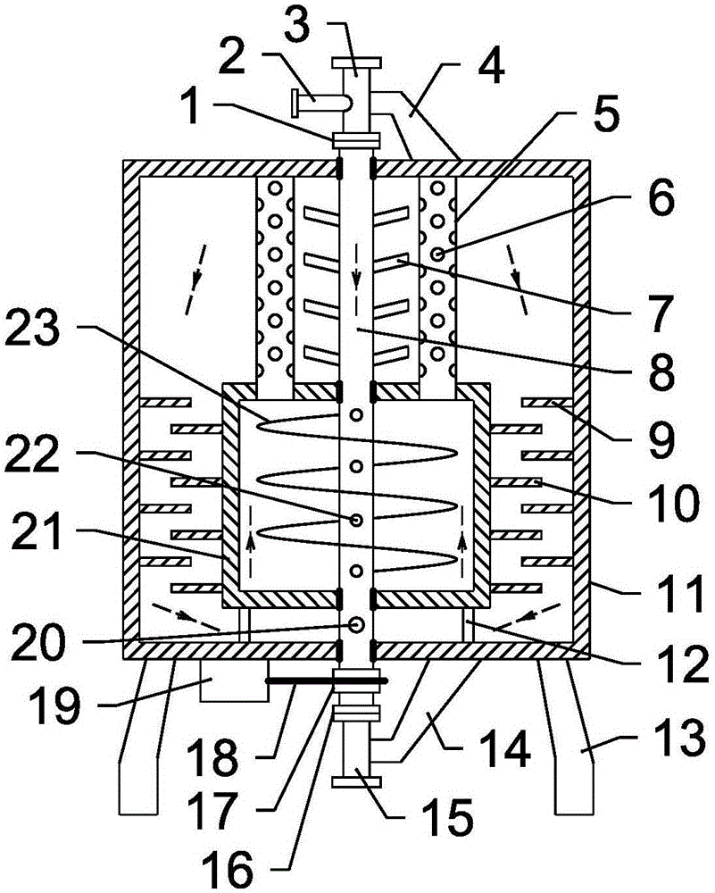 One-step continuous sewage acid mixing device