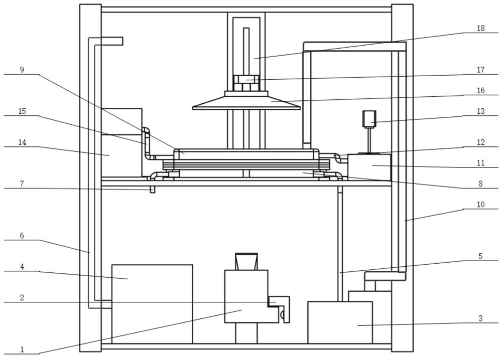 A continuous surface exposure ceramic 3D printing device and its working method