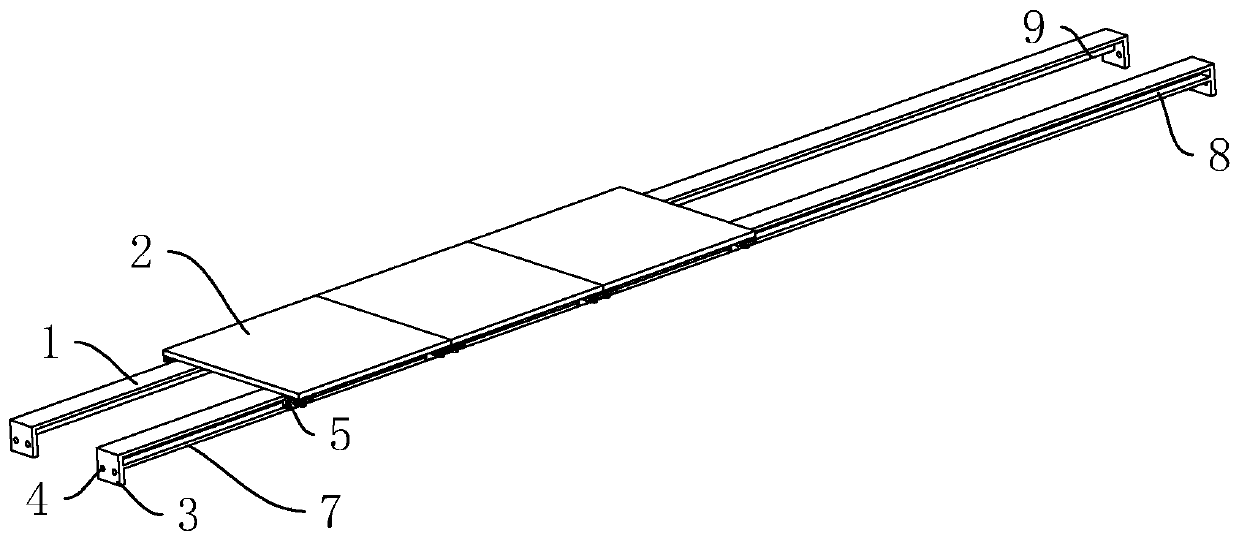 Fabricated tile mounting structure and construction process thereof