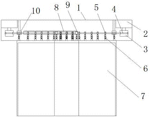 Curtain drawing and release mechanism