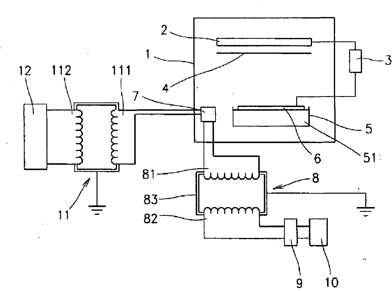 Device for production of nanofibres through electrostatic spinning of polymer composition