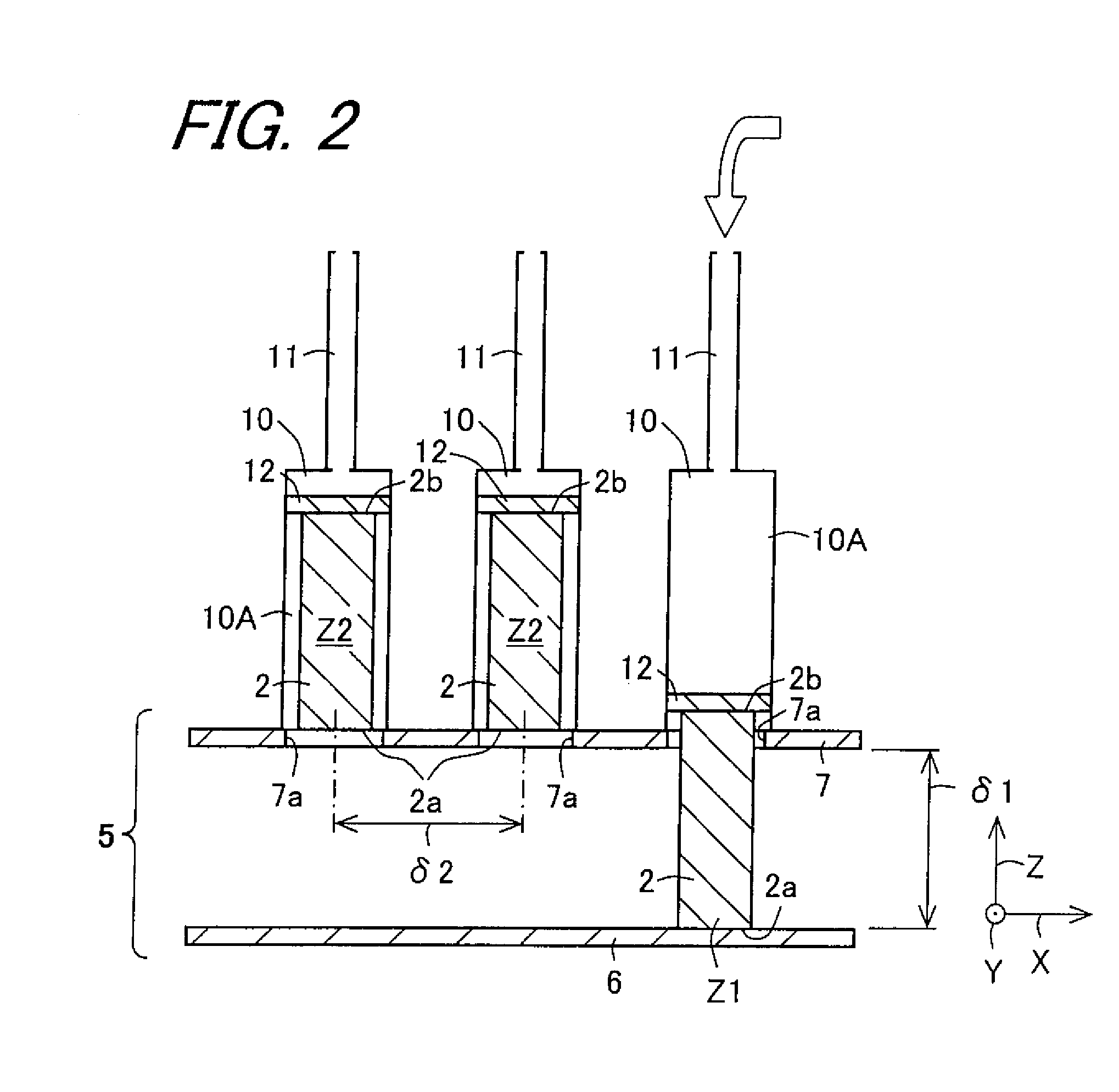 Waveguide forming apparatus, dielectric waveguide forming apparatus, pin structure, and high frequency circuit