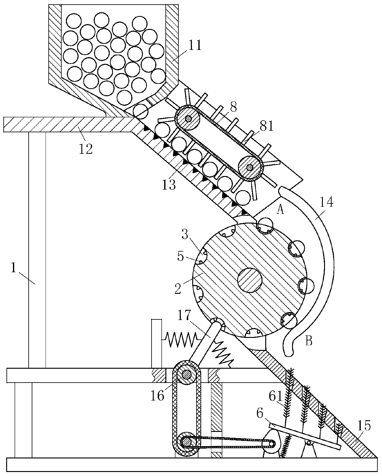 A spring chamfering machine