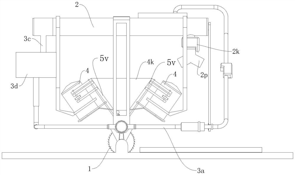 Synchronous dust-proof device utilizing machining kinetic energy