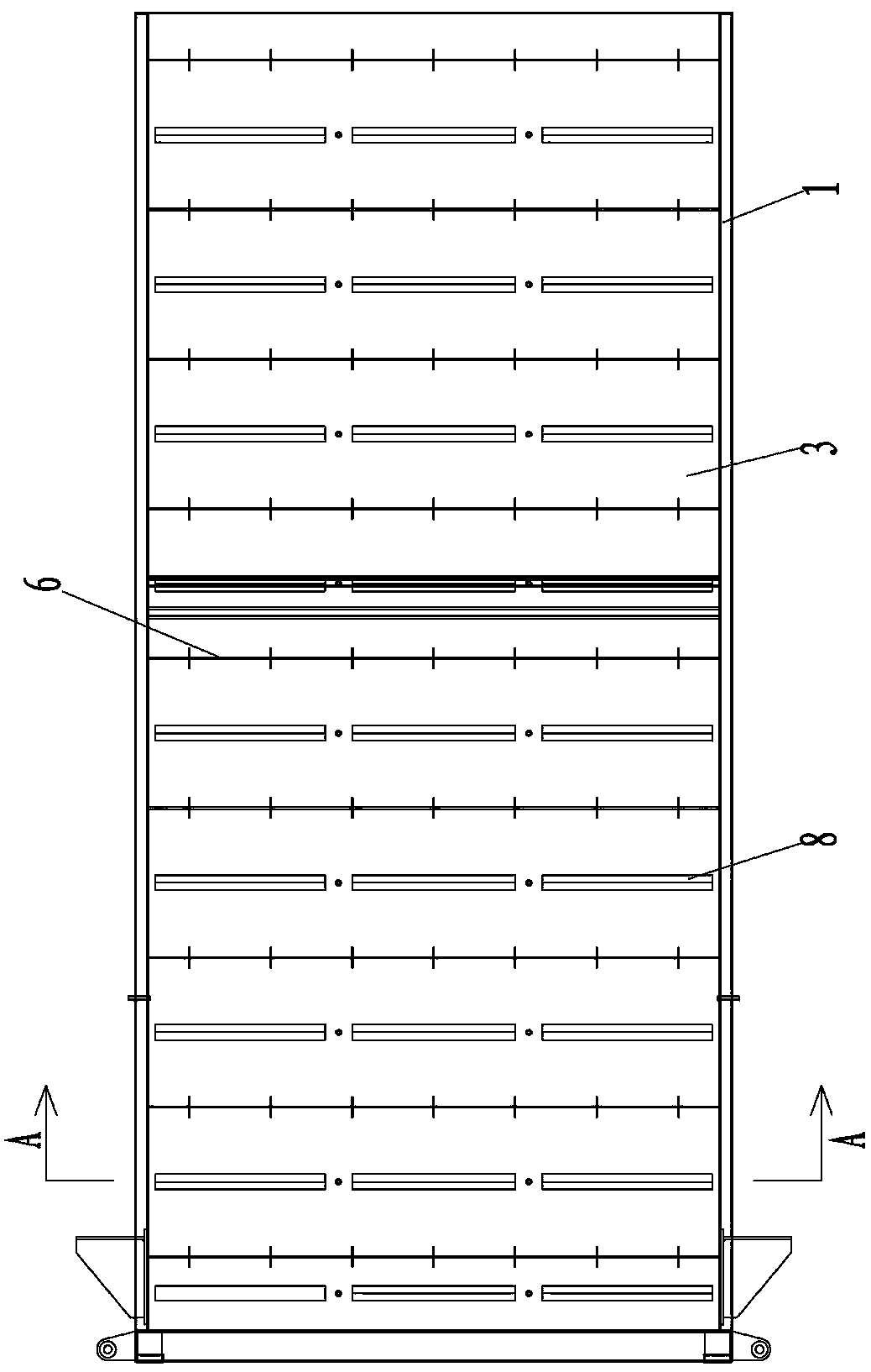 Processing method for preheating section spraying box and final cooling section spraying box