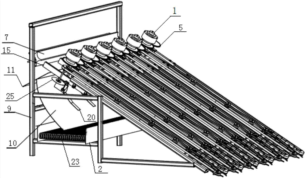 Profiling seedling cutting and flexible speed reduction type conveying device for garlic harvester