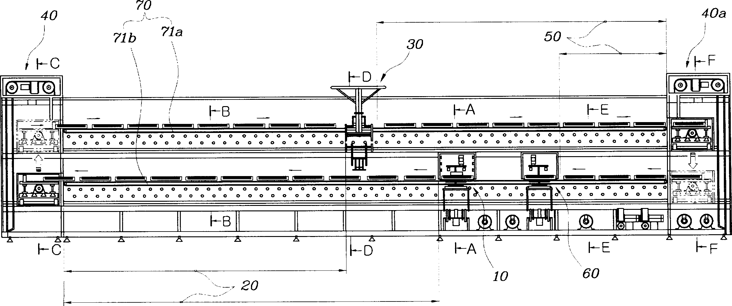 System for producing upper plates of flat fluorescent lamps