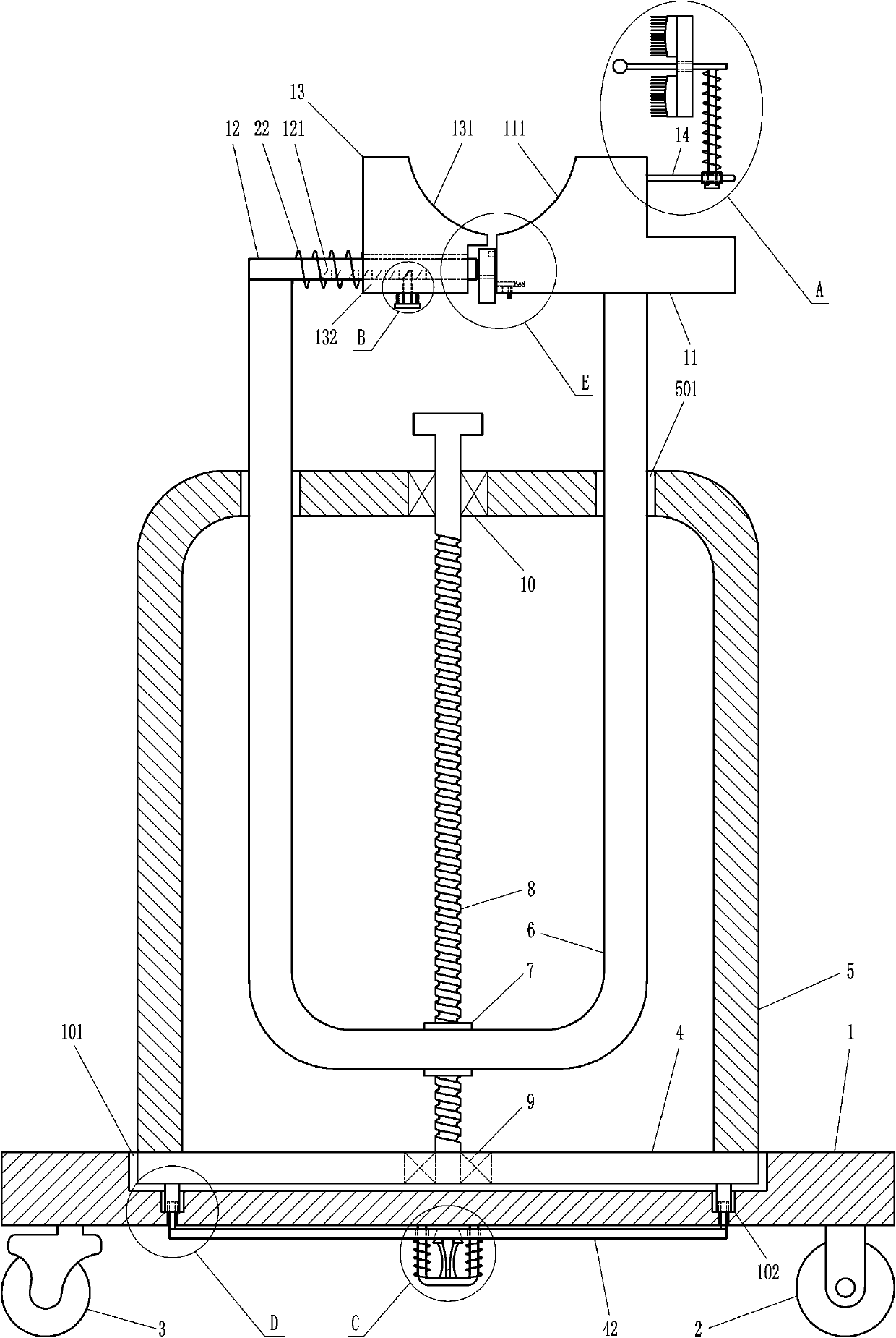 External ear cleaning device convenient to use and used for otolaryngology department