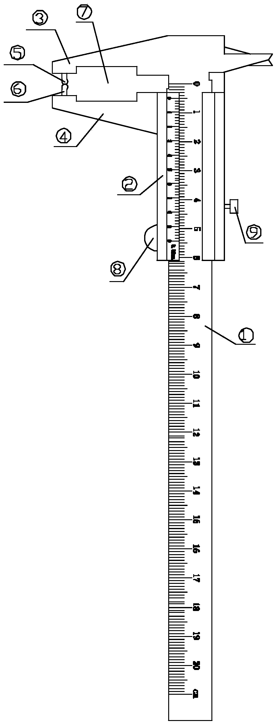 Belt wheel cross-ball diameter gauge