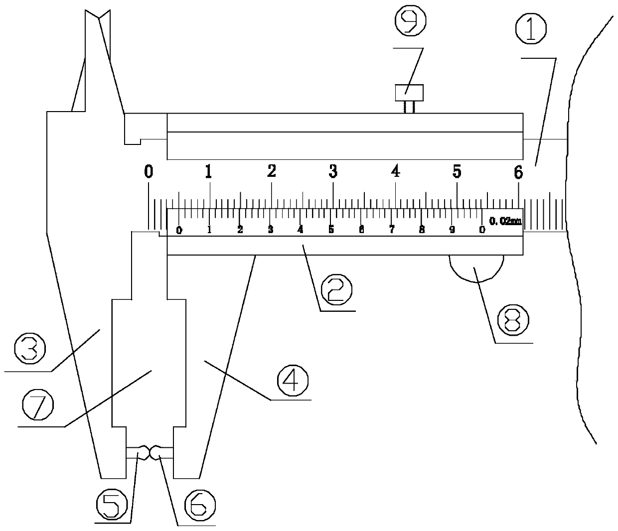 Belt wheel cross-ball diameter gauge