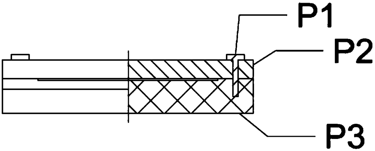 Metal mold for testing height of packaging housing lead and use method thereof