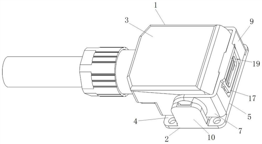 Connector assembly and plug and socket locking connection structure