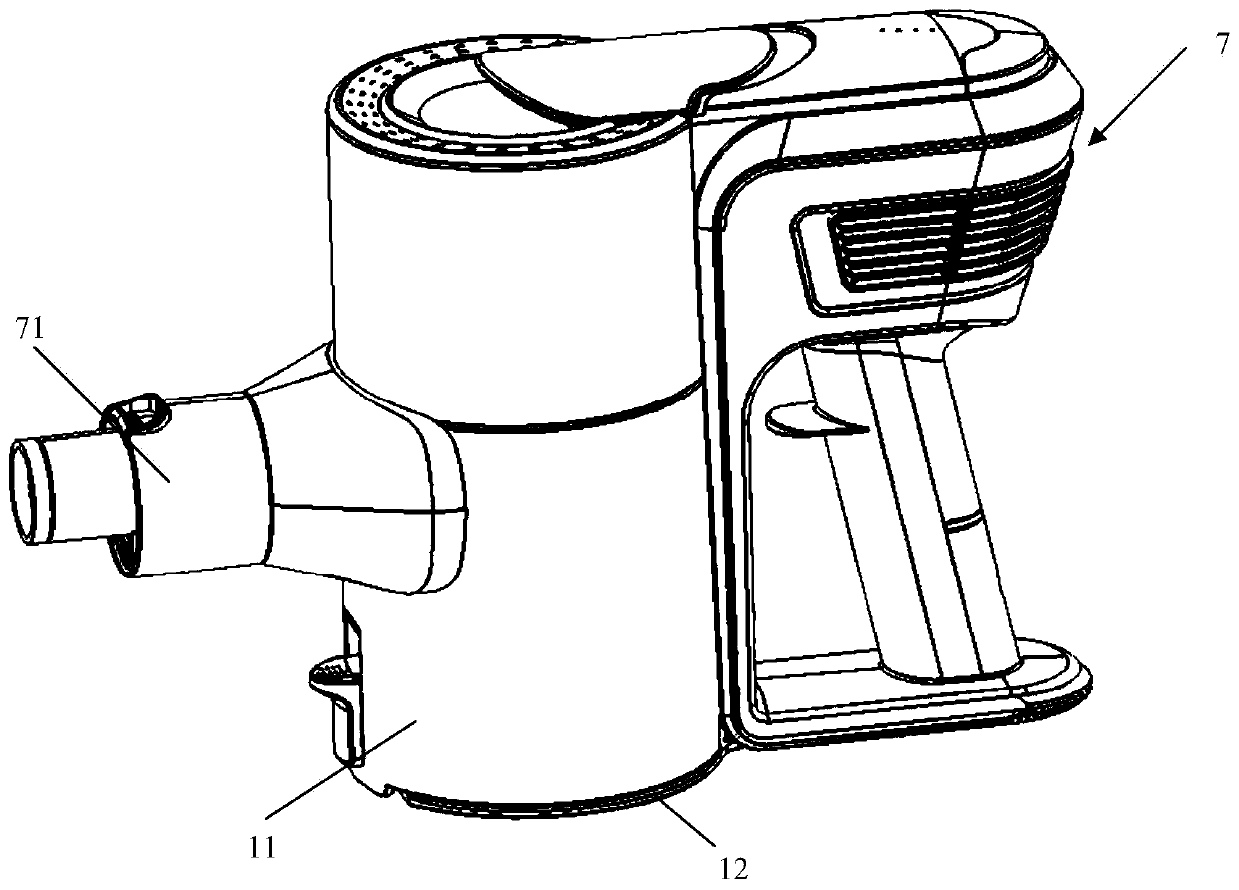 Handheld dust collector and dust collection cup state detection method