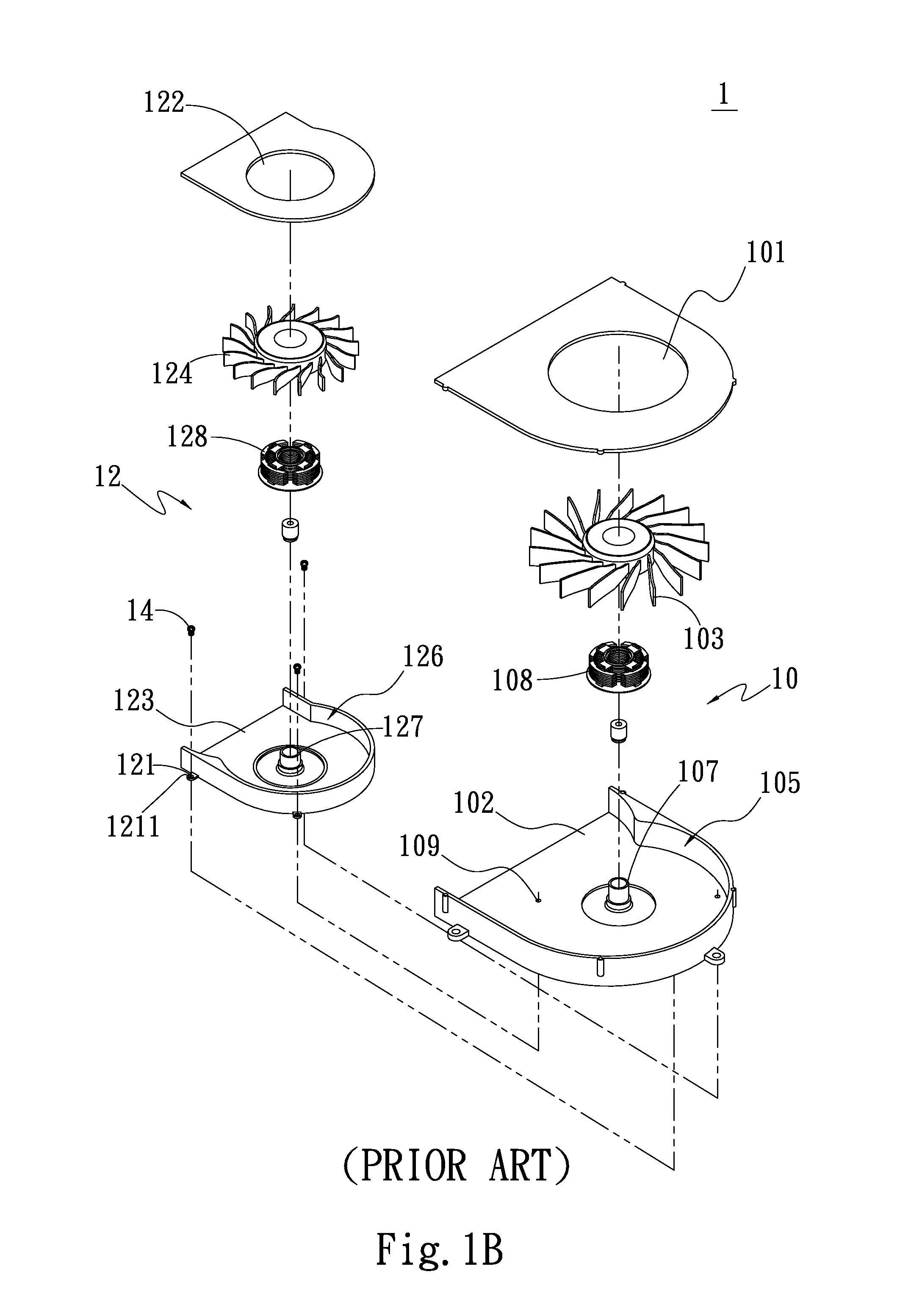Fan blade system with multiple spaced layers of blades and centrifugal fan using same