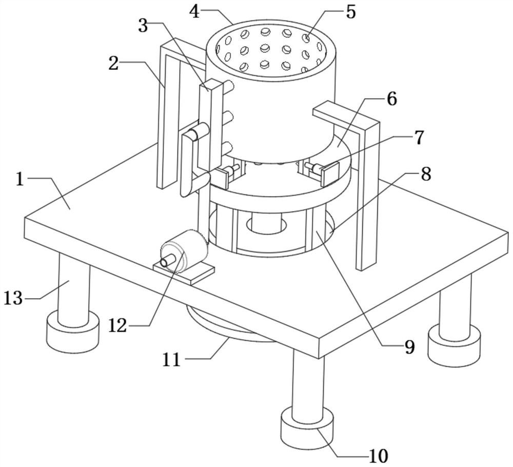 An anti-rust treatment device for the production of lighting fixtures