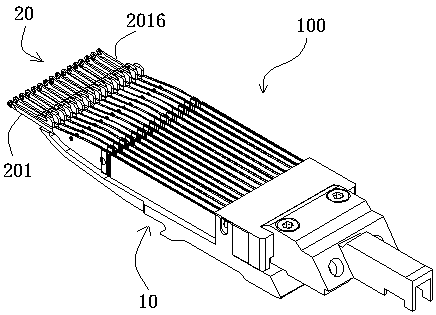 Independently mountable piezoelectric jacquard comb