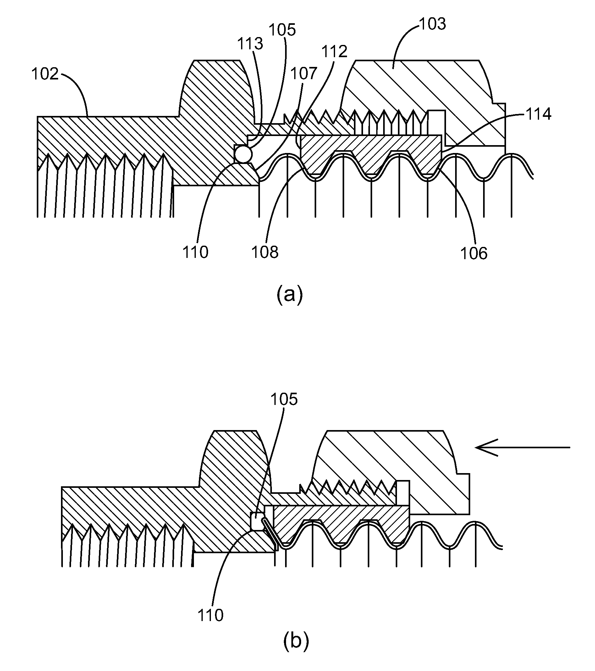 Corrugated tube connector