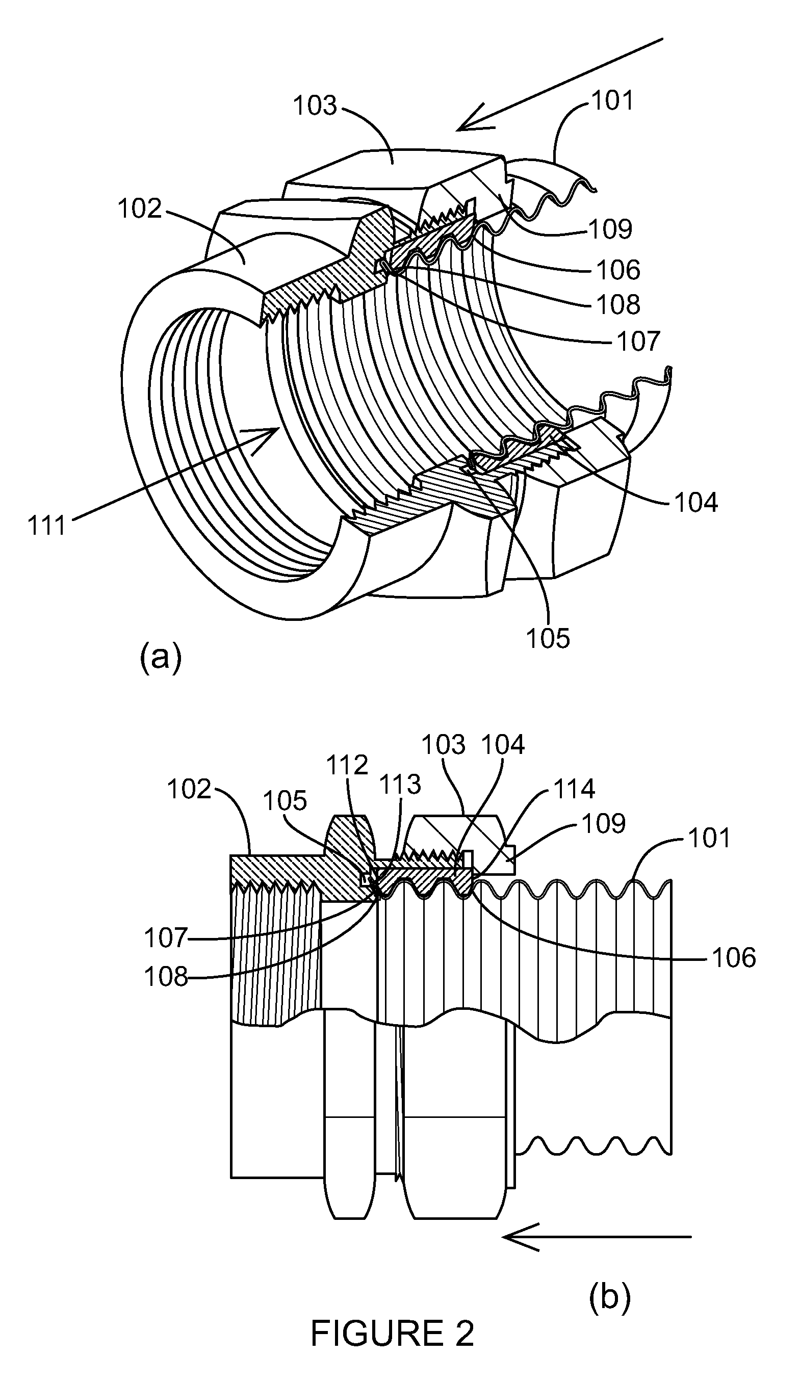 Corrugated tube connector