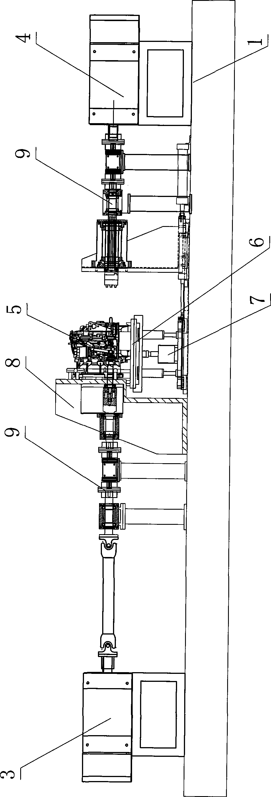 Method for simulation test of self-changing gearbox and test device using same