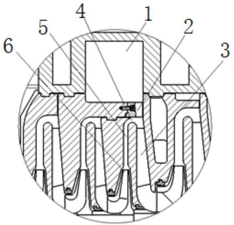 Design device of interstage air-entrapping structure of centrifugal compressor