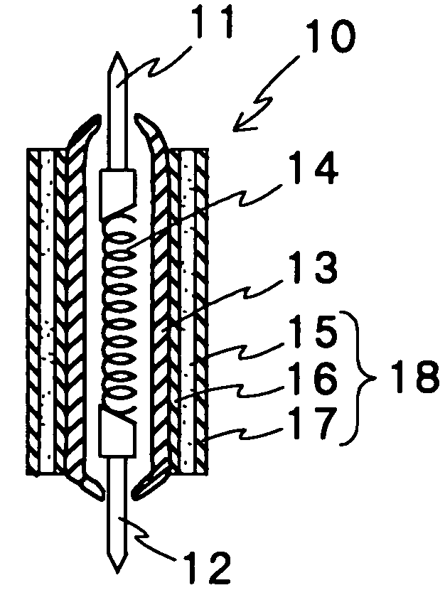 Capacity load type probe, and test jig using the same