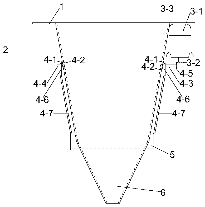 The method of step-by-step pouring hopper pouring concrete for large-graded aggregate concrete