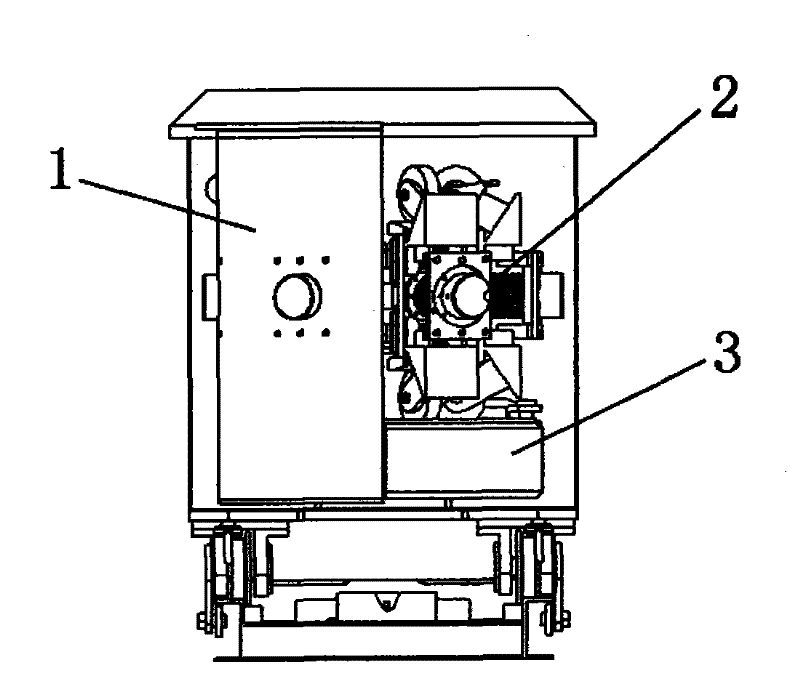 Mechanical system of magnetic leakage detector for wellhead drill stem of drilling machine