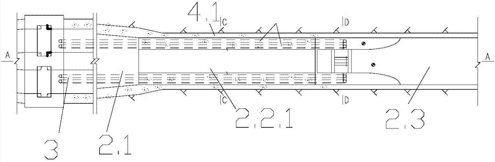 Ventilation hole and layout method after the diversion tunnel is rebuilt into arc gate control