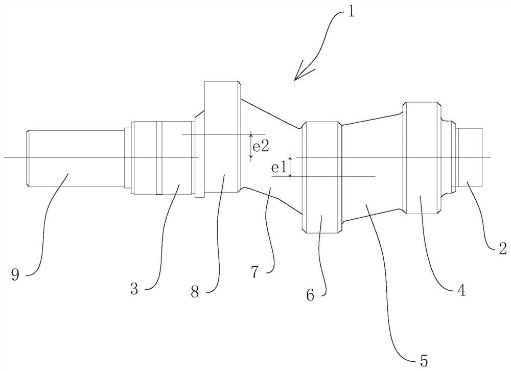 High-strength crankshaft for three-cylinder high-pressure plunger pump