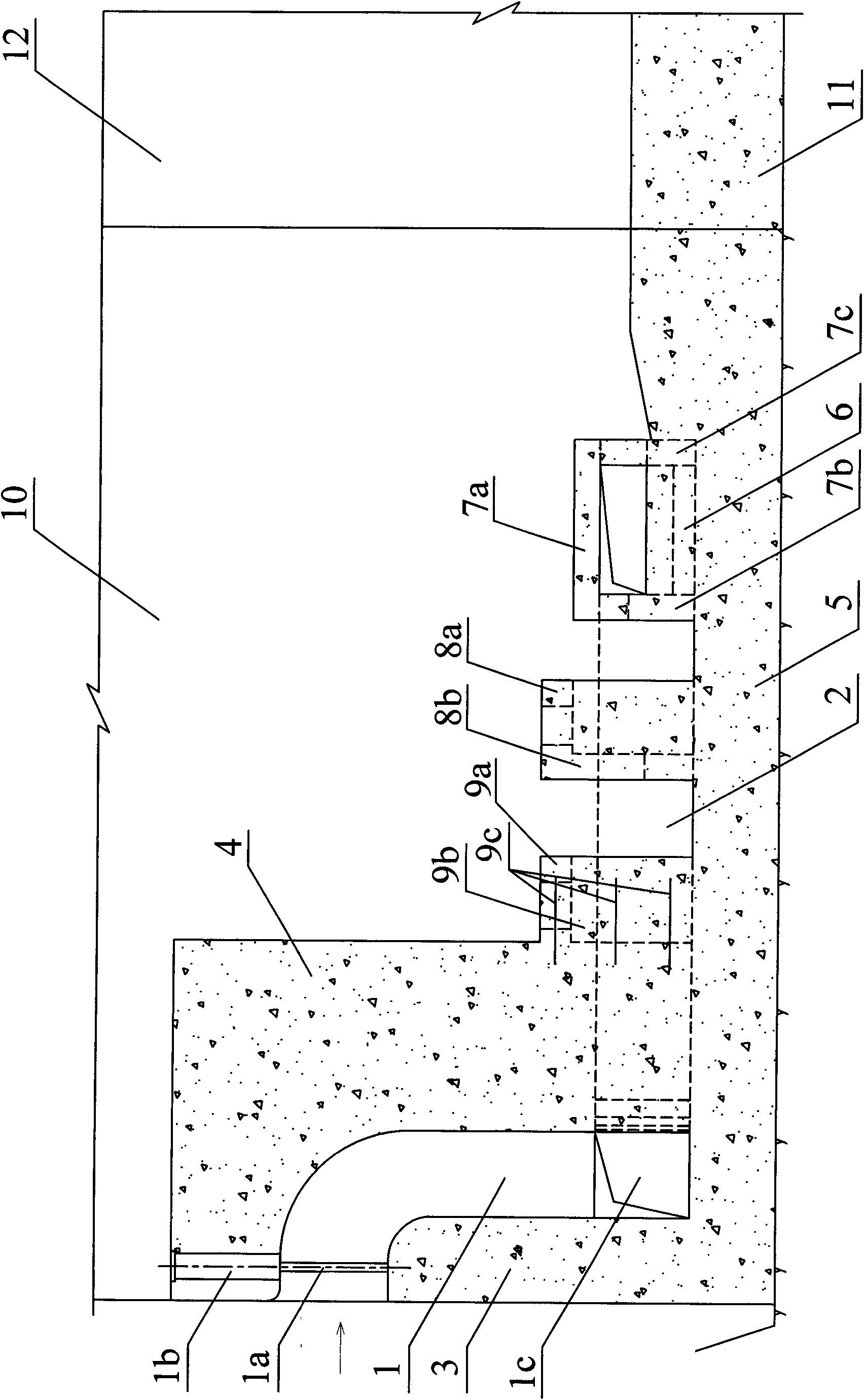 Water adding system of ship lock and construction method thereof