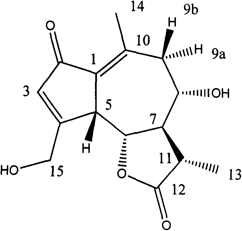 Method for extracting c15h18o5 from chicory and its use