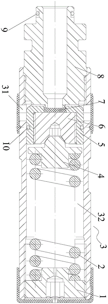 Switching mechanism of overflow safety valve