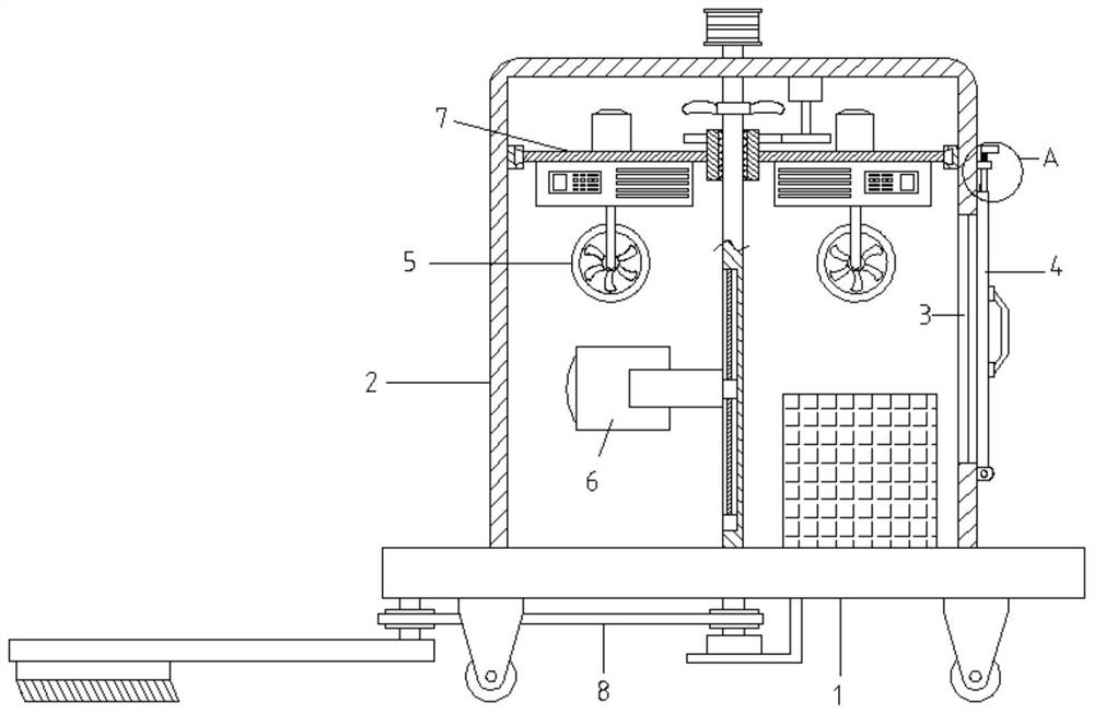 Distribution network cable corridor inspection device with buffer protection effect