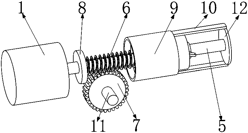 Worm transmission mechanism for wheelchair