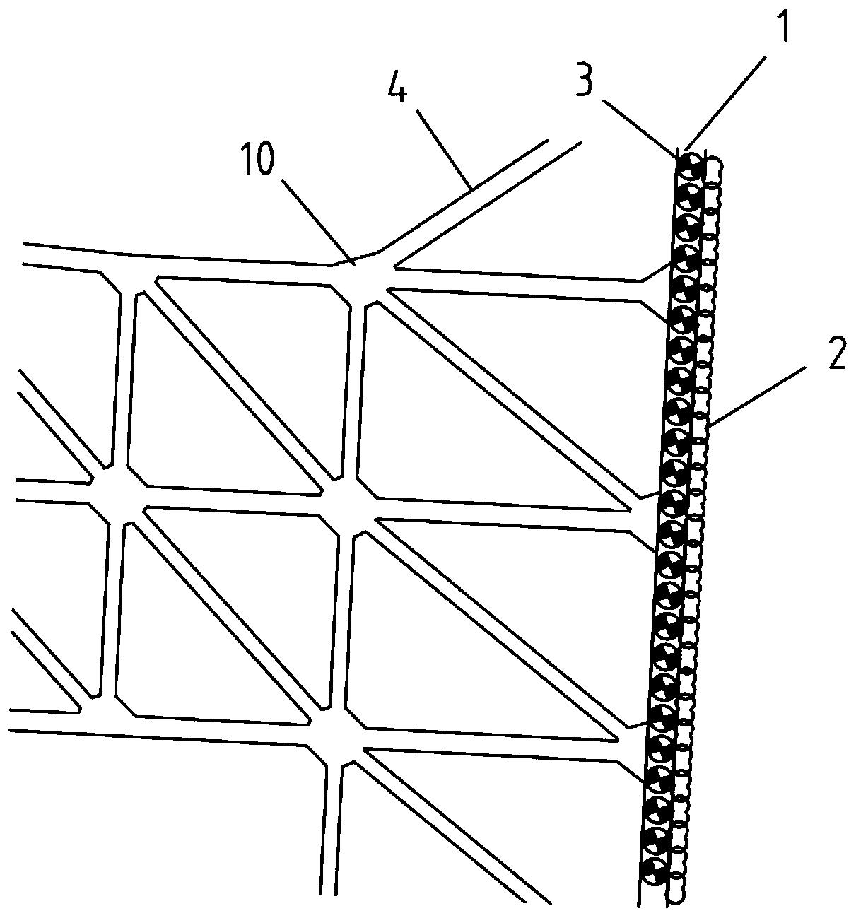 Deformation control structure for foundation pit of shallow foundation building adjacent to underground parking on soft soil and construction method