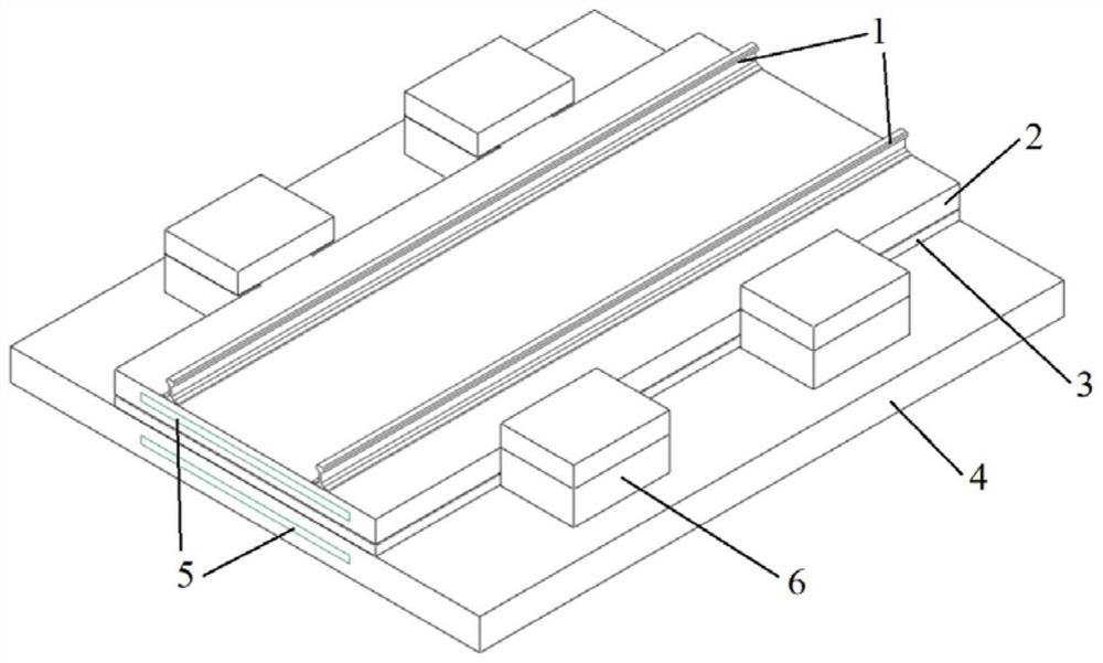 Magnetic suspension type ballastless track