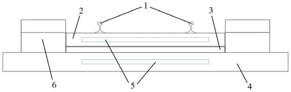 Magnetic suspension type ballastless track