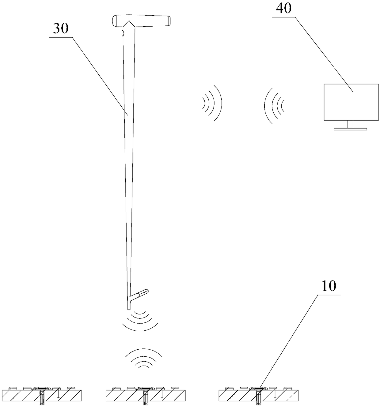 NFC position coordinate navigation system and guiding method