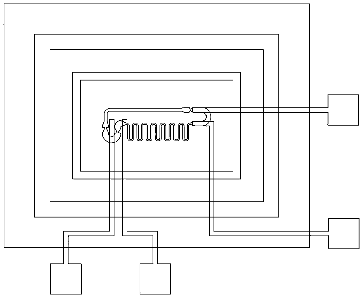 Time-delayed inertial microfluidic power switch