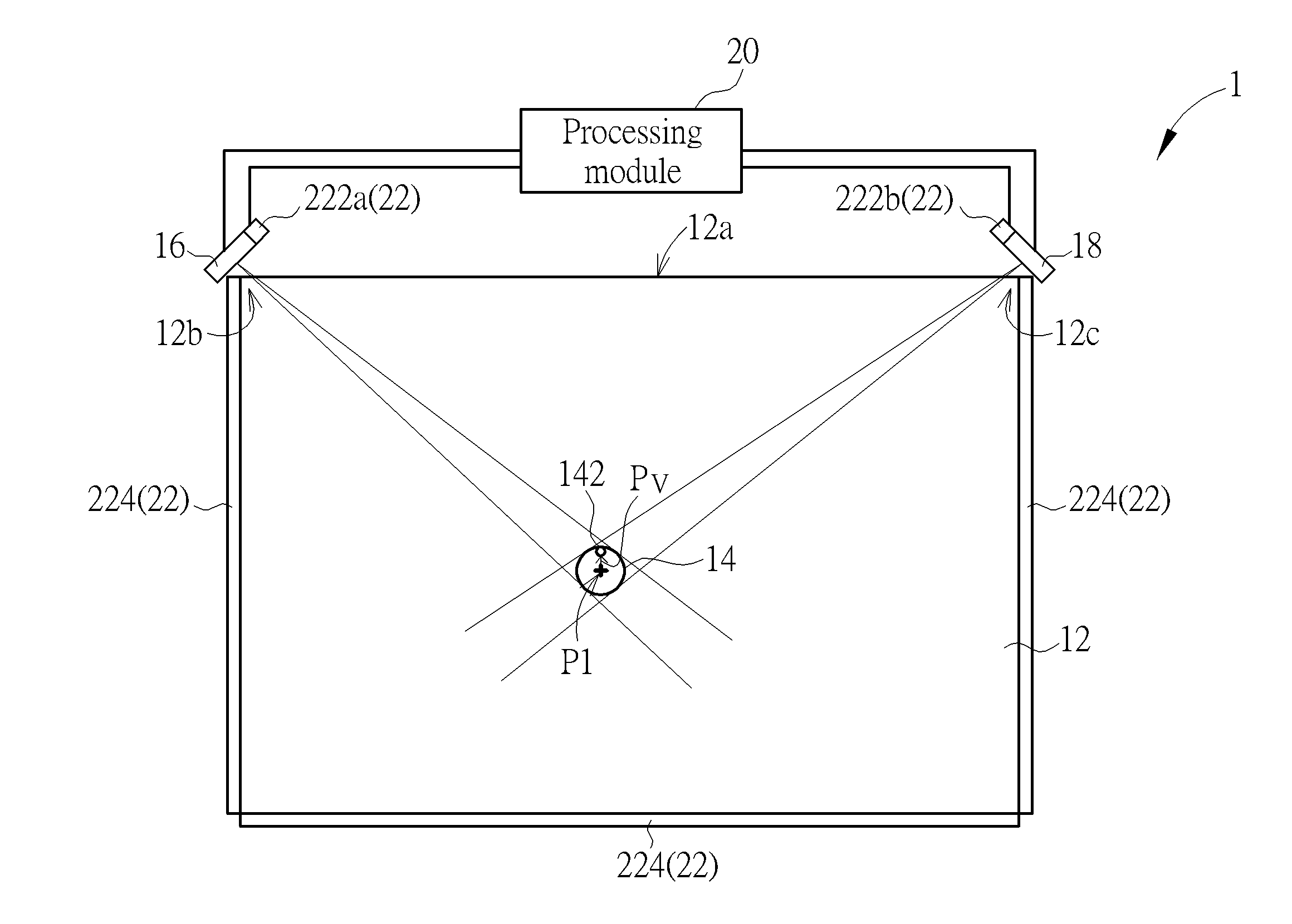 Touch locating method and optical touch system