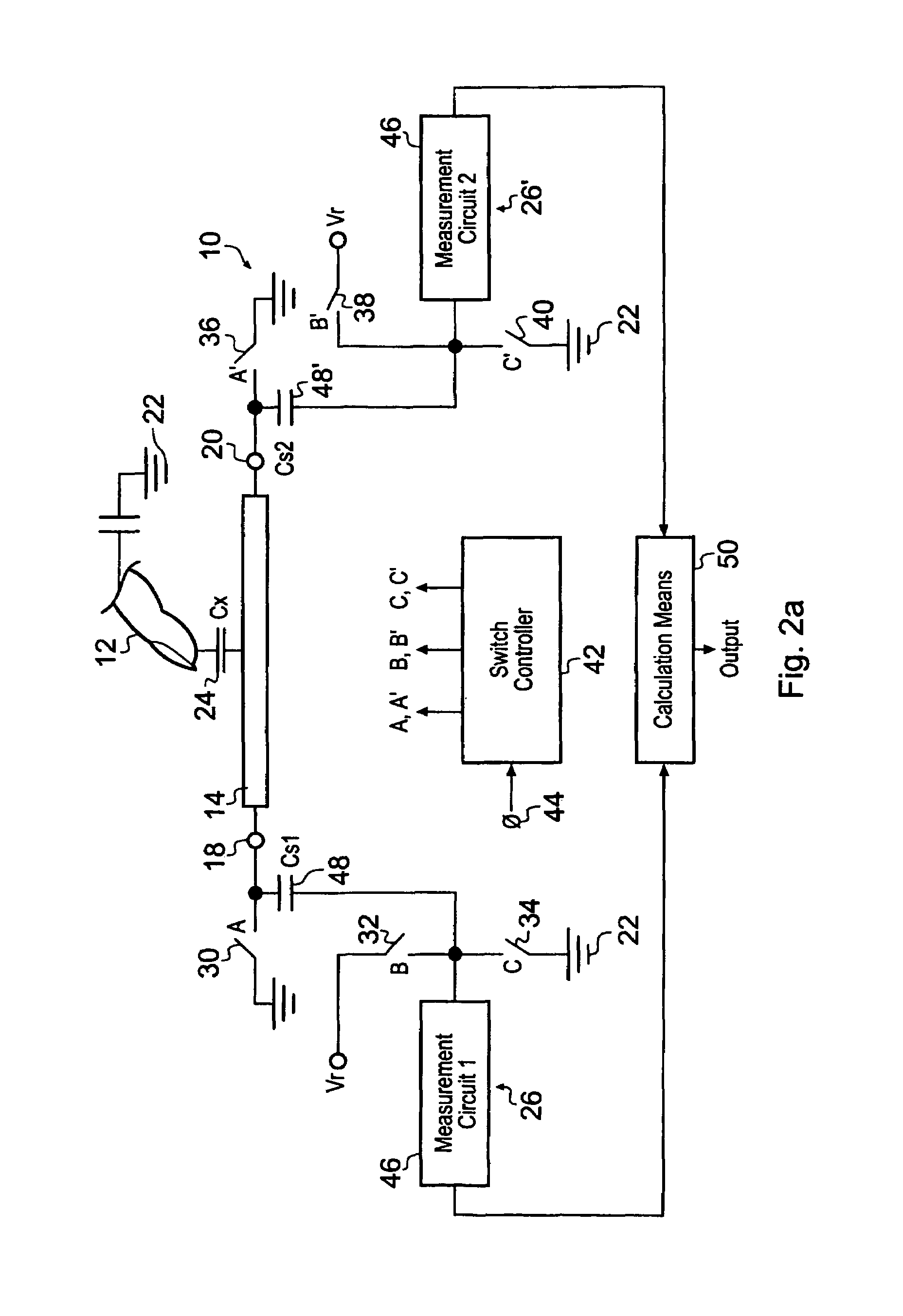 Charge transfer capacitive position sensor