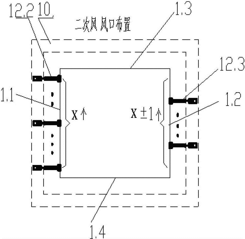 Low-odor type reed pulp black liquor combustion boiler and combustion method thereof