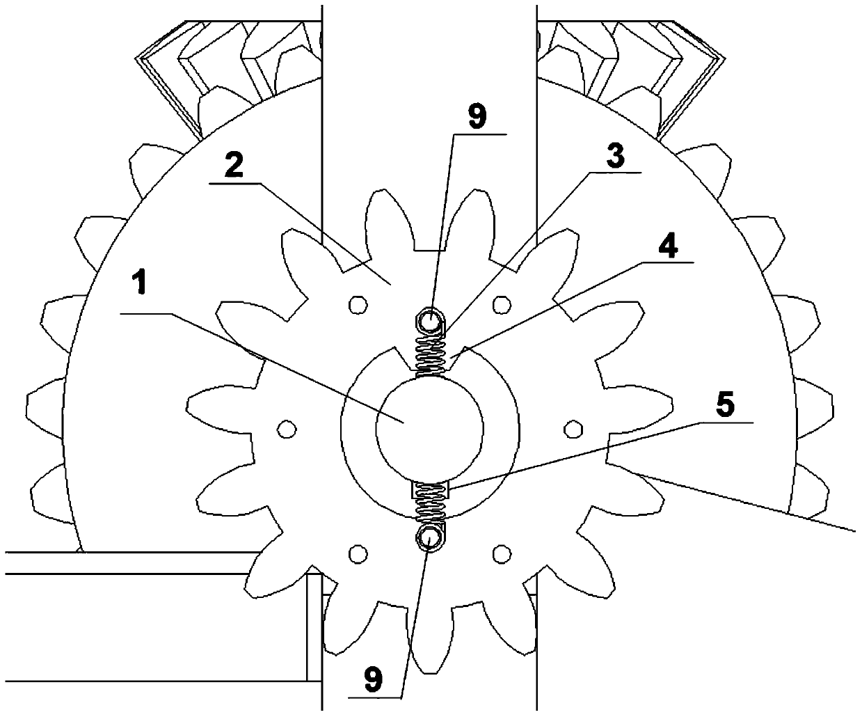 A single tension spring type clutch relay device