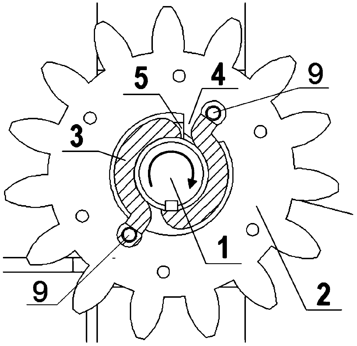 A single tension spring type clutch relay device