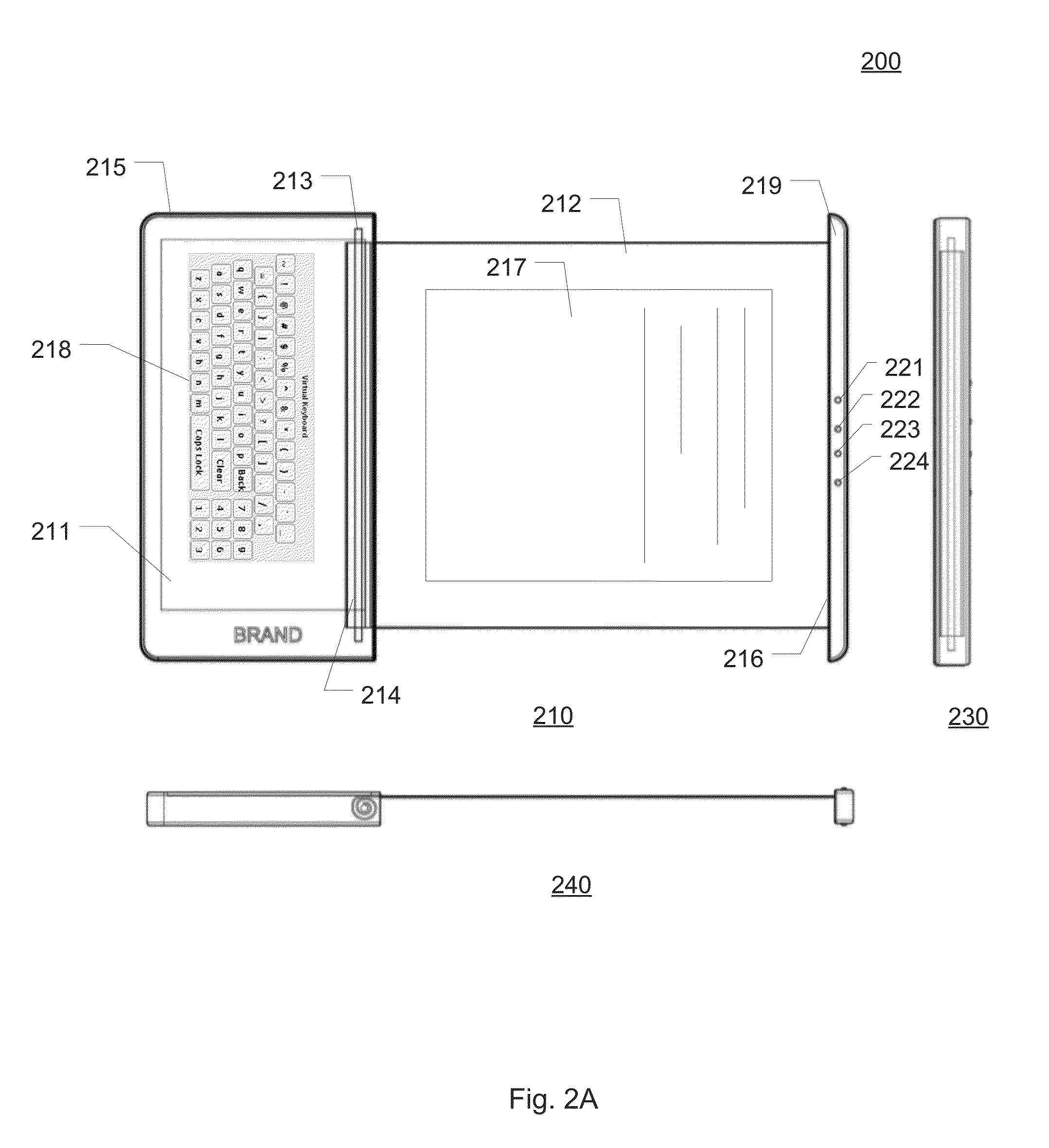 Electronic device with both inflexible display screen and flexible display screen